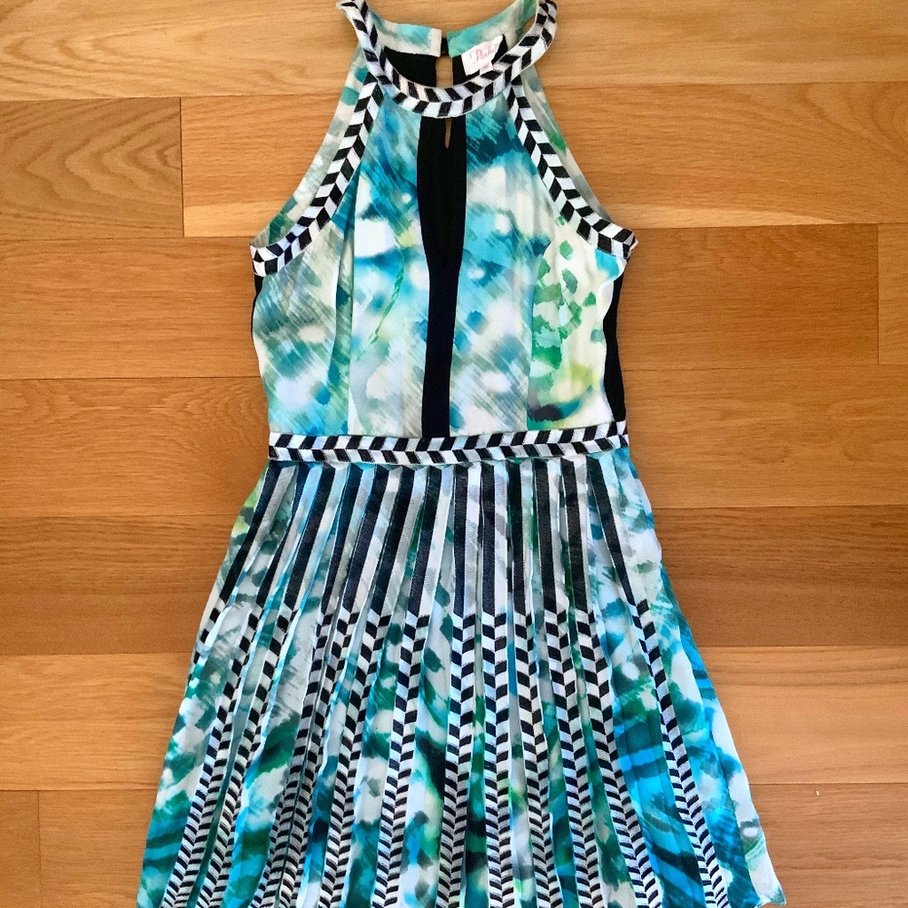 Parker Green Printed Dress